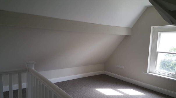 A fully finished and freshly painted roof loft conversion